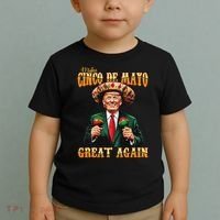 Make Cinco De Mayo Great Again Funny Trump Fiesta 5 De Mayo Toddler T-Shirt thumb 2