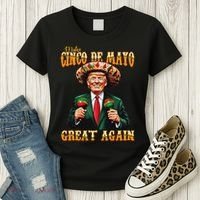 Make Cinco De Mayo Great Again Funny Trump Fiesta 5 De Mayo Women's T-Shirt thumb 3