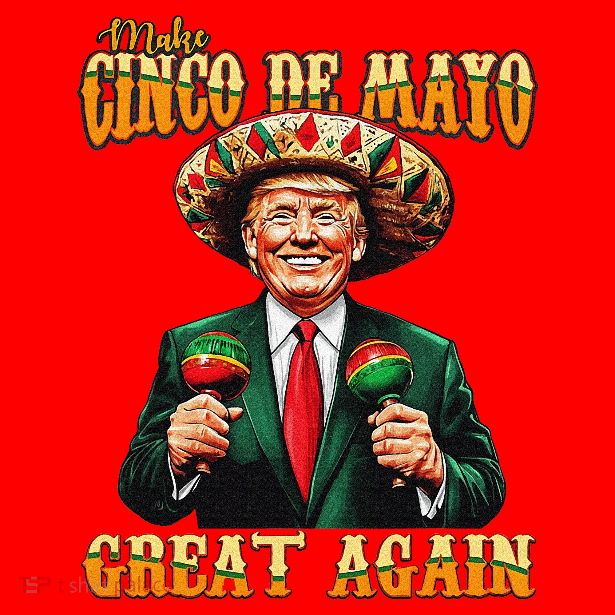 Make Cinco De Mayo Great Again Funny Trump Fiesta 5 De Mayo Santa Hat