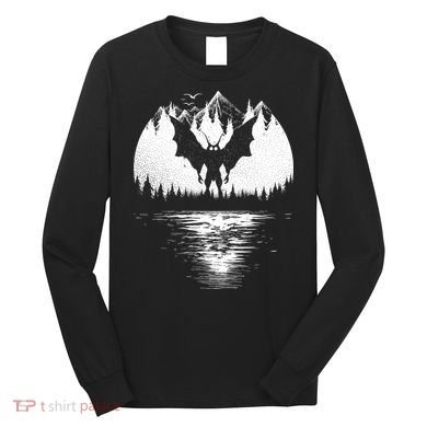 Mothman Cryptozoology Design Cryptid Long Sleeve Shirt