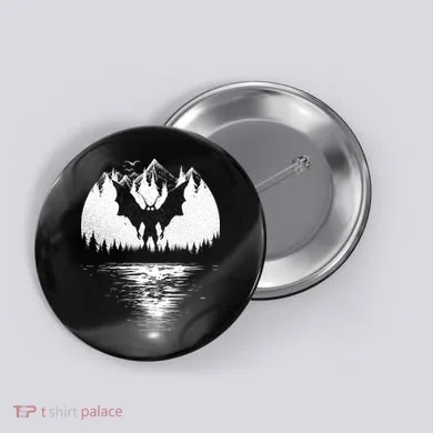 Mothman Cryptozoology Design Cryptid Button