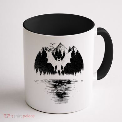 Mothman Cryptozoology Design Cryptid Coffee Mug back