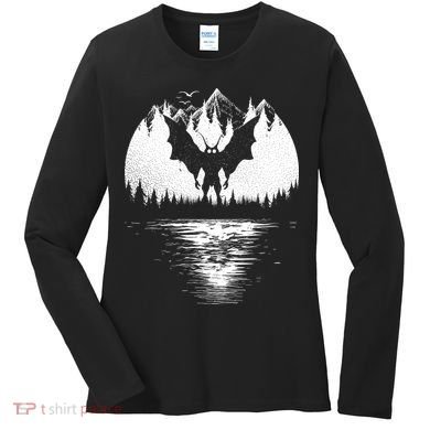 Mothman Cryptozoology Design Cryptid Women's Long Sleeve Shirt