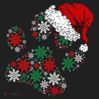 Merry Christmas Dog Paws Lights Santa hat Snowflake Xmas Beanie thumb 2