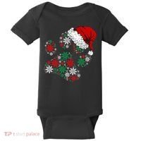 Merry Christmas Dog Paws Lights Santa hat Snowflake Xmas Baby Bodysuit thumb 0