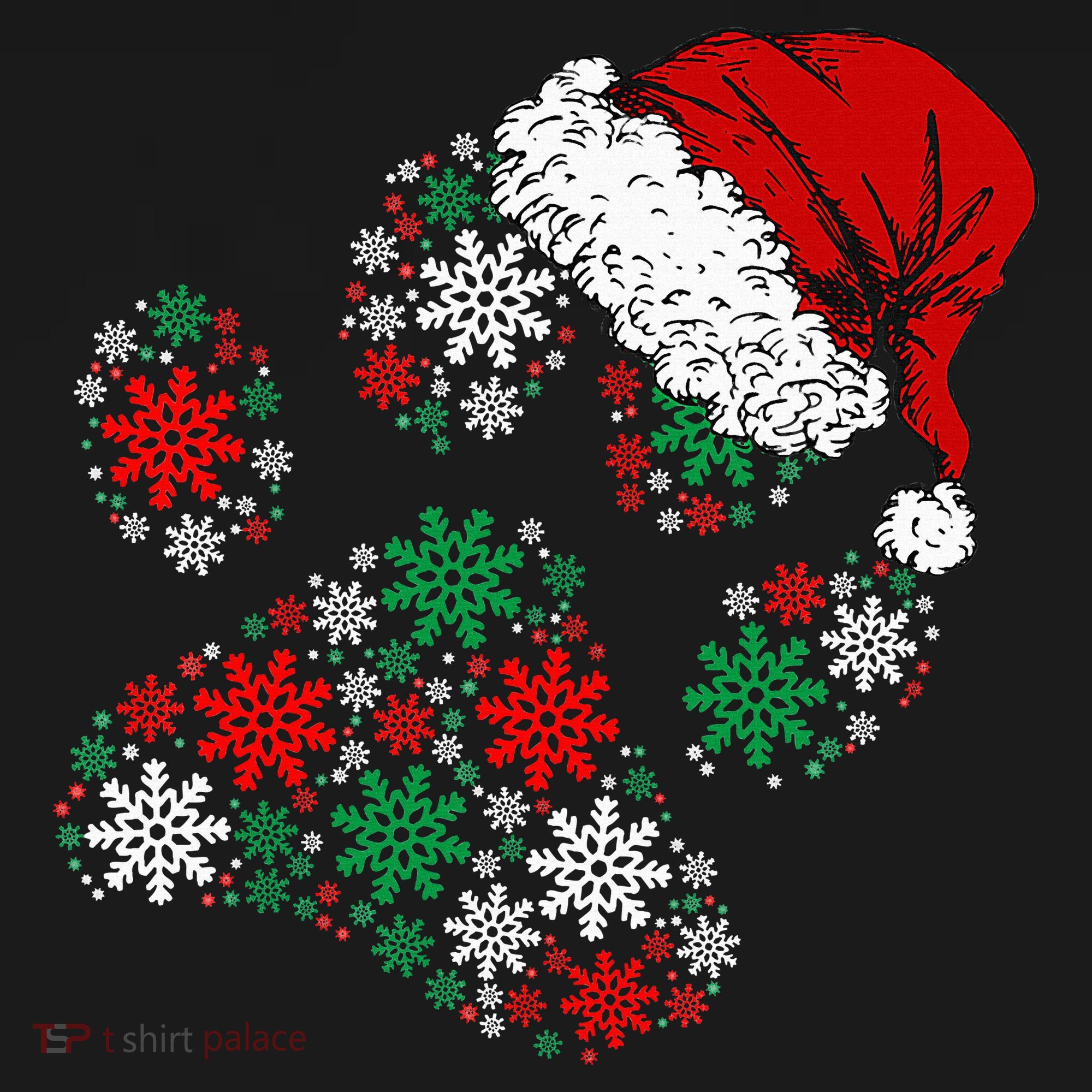 Merry Christmas Dog Paws Lights Santa hat Snowflake Xmas Kids Long Sleeve Shirt
