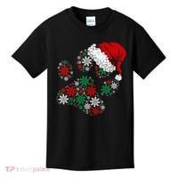 Merry Christmas Dog Paws Lights Santa hat Snowflake Xmas Kids T-Shirt thumb 0
