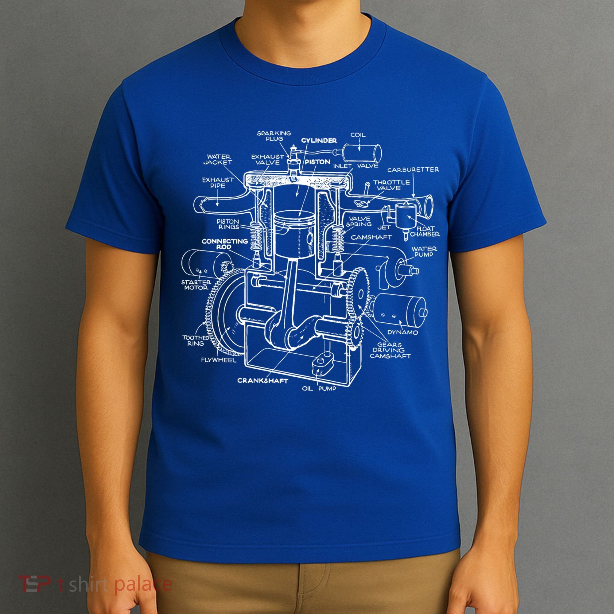 Mechanics Car Engine Pieces Cars Lovers Gift Muscle Cars Cute Gift T-Shirt