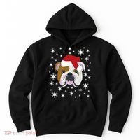 Merry Christmas English Bulldog Ugly Sweater Hoodie thumb 0