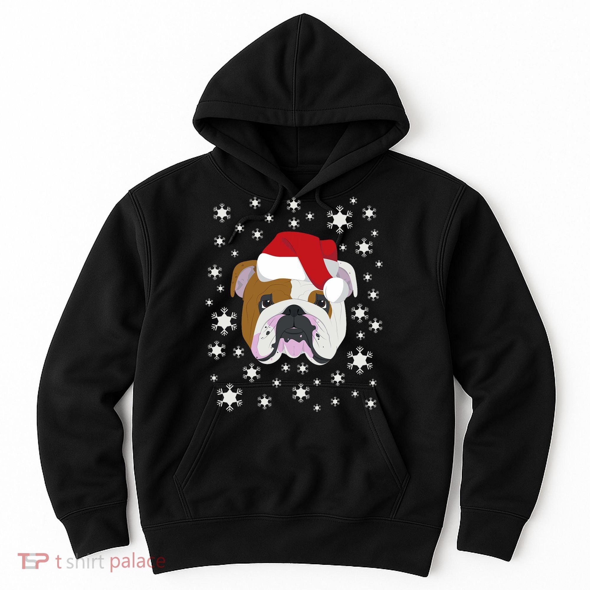 Merry Christmas English Bulldog Ugly Sweater Hoodie