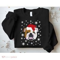 Merry Christmas English Bulldog Ugly Sweater Sweatshirt thumb 2