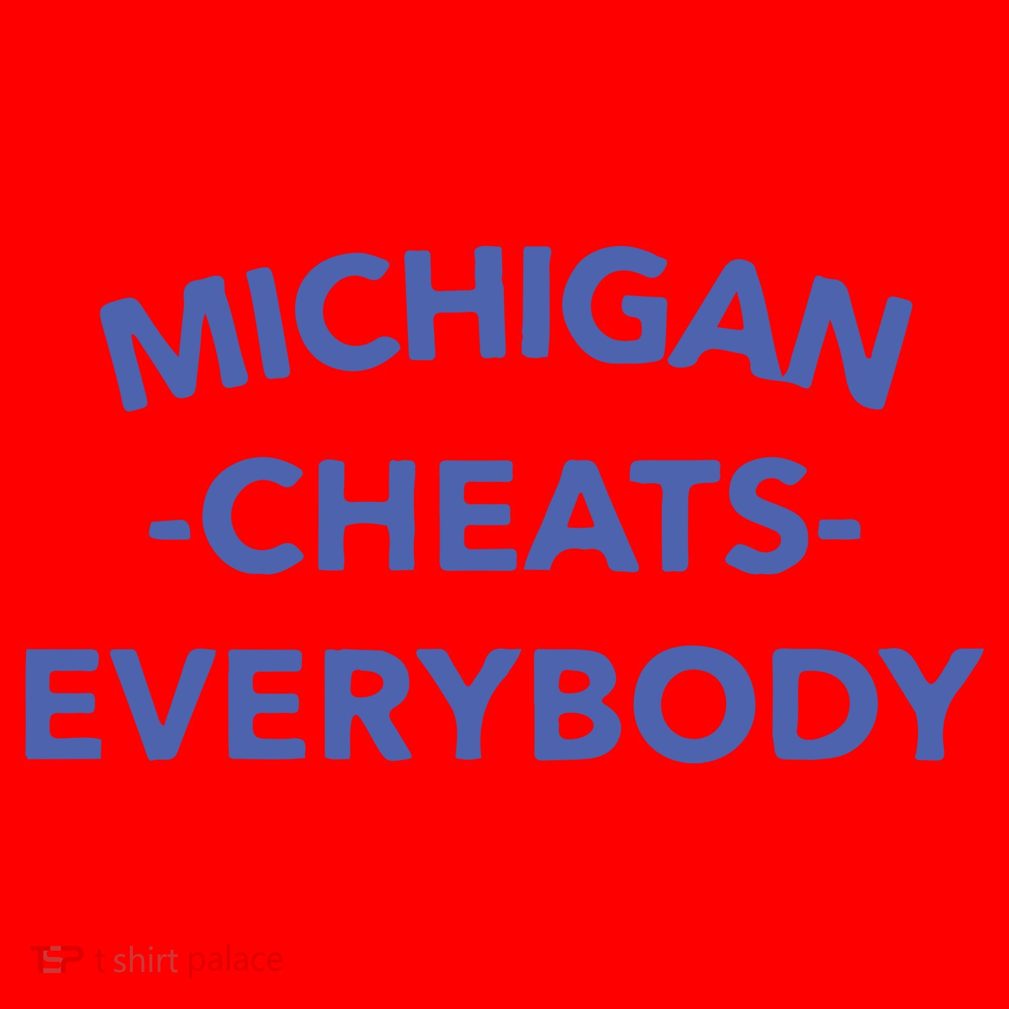 Michigan Cheats Everybody Santa Hat