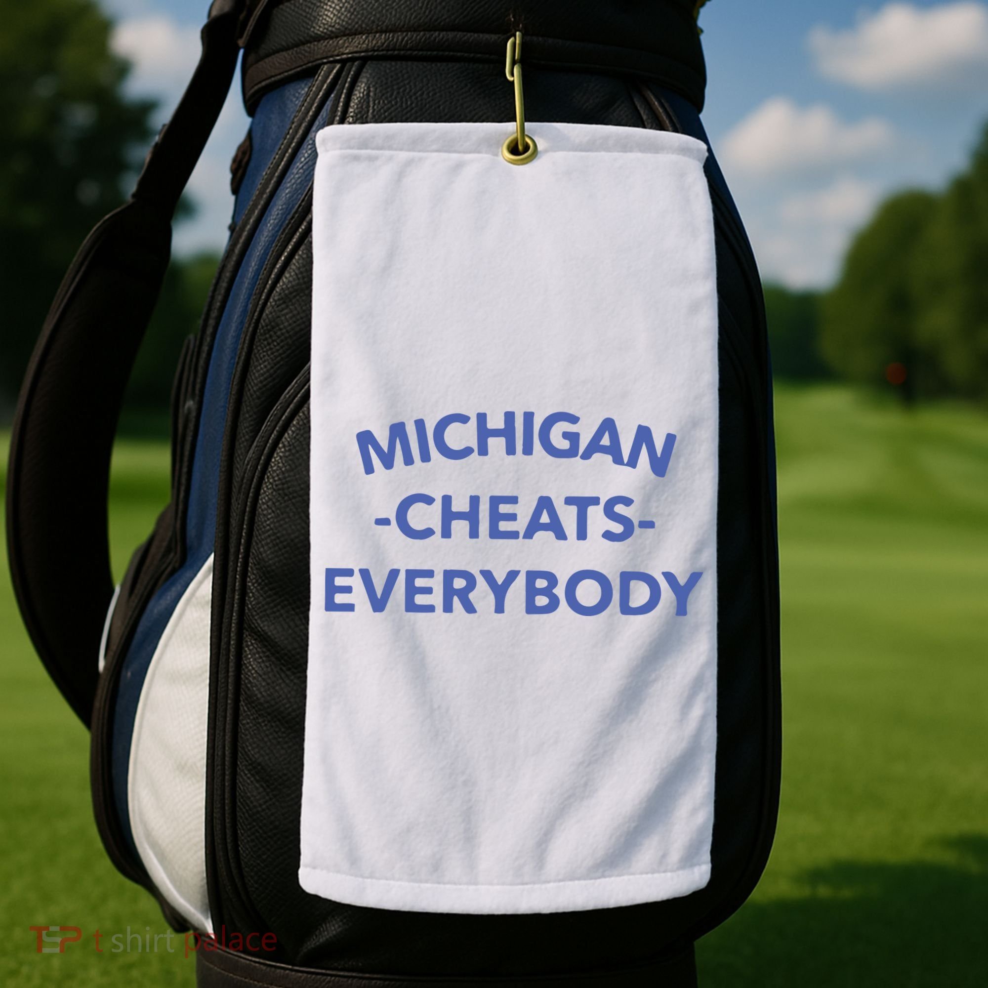 Michigan Cheats Everybody Golf Towel