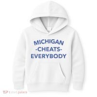Michigan Cheats Everybody Kids Hoodie thumb 0