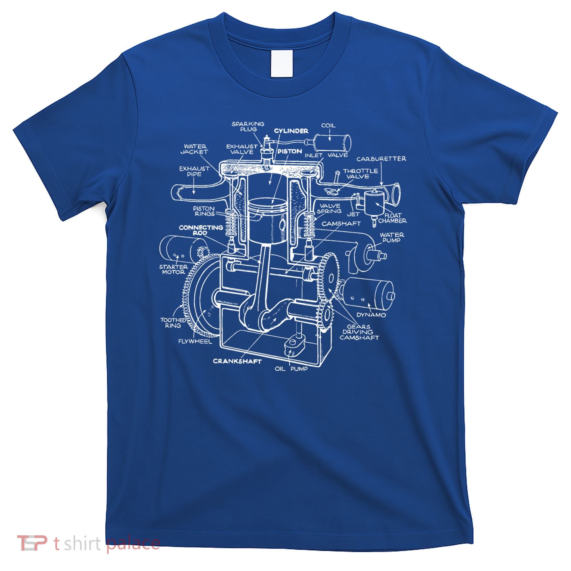 Mechanics Car Engine Pieces Cars Lovers Muscle Cars Gift T-Shirt