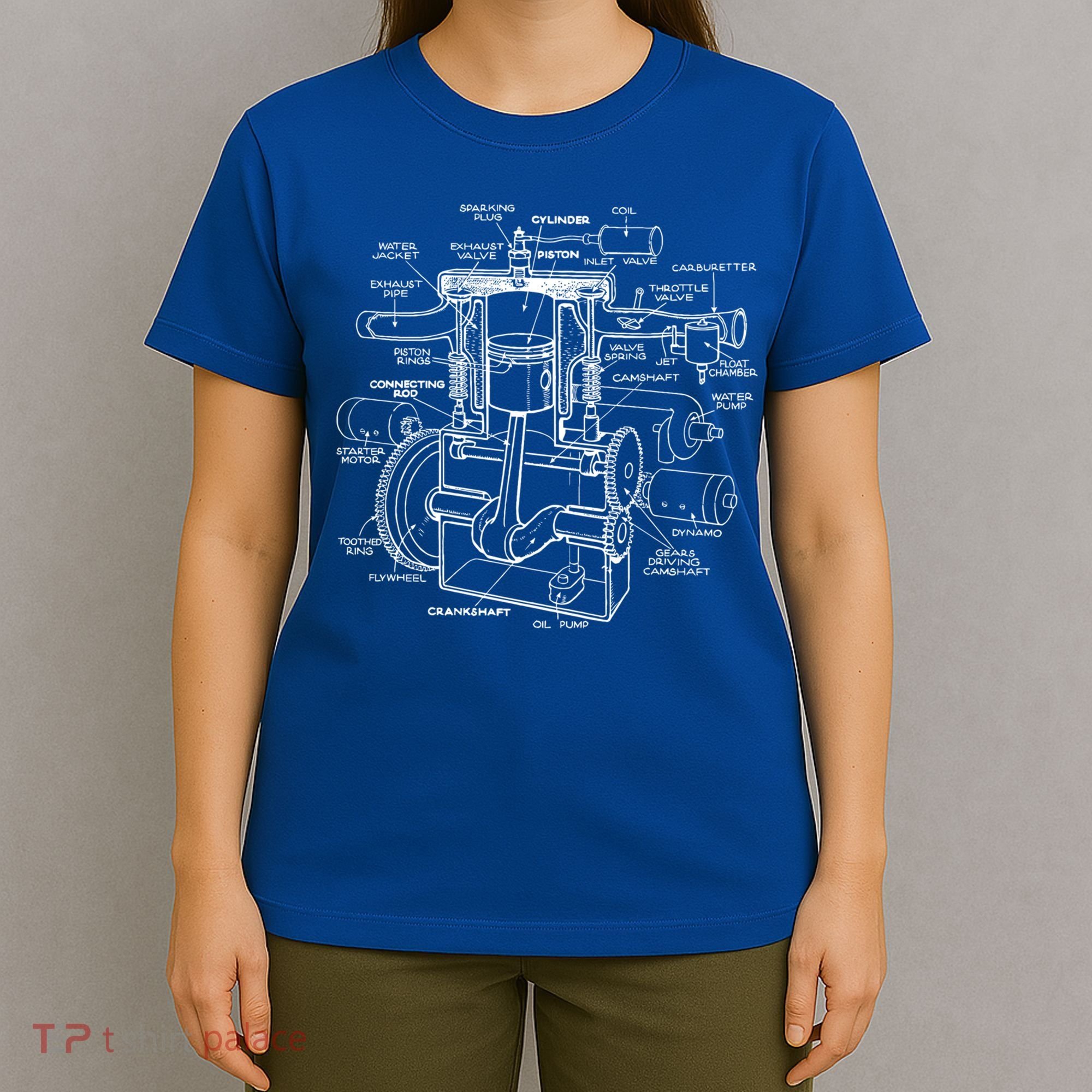 Mechanics Car Engine Pieces Cars Lovers Muscle Cars Gift T-Shirt