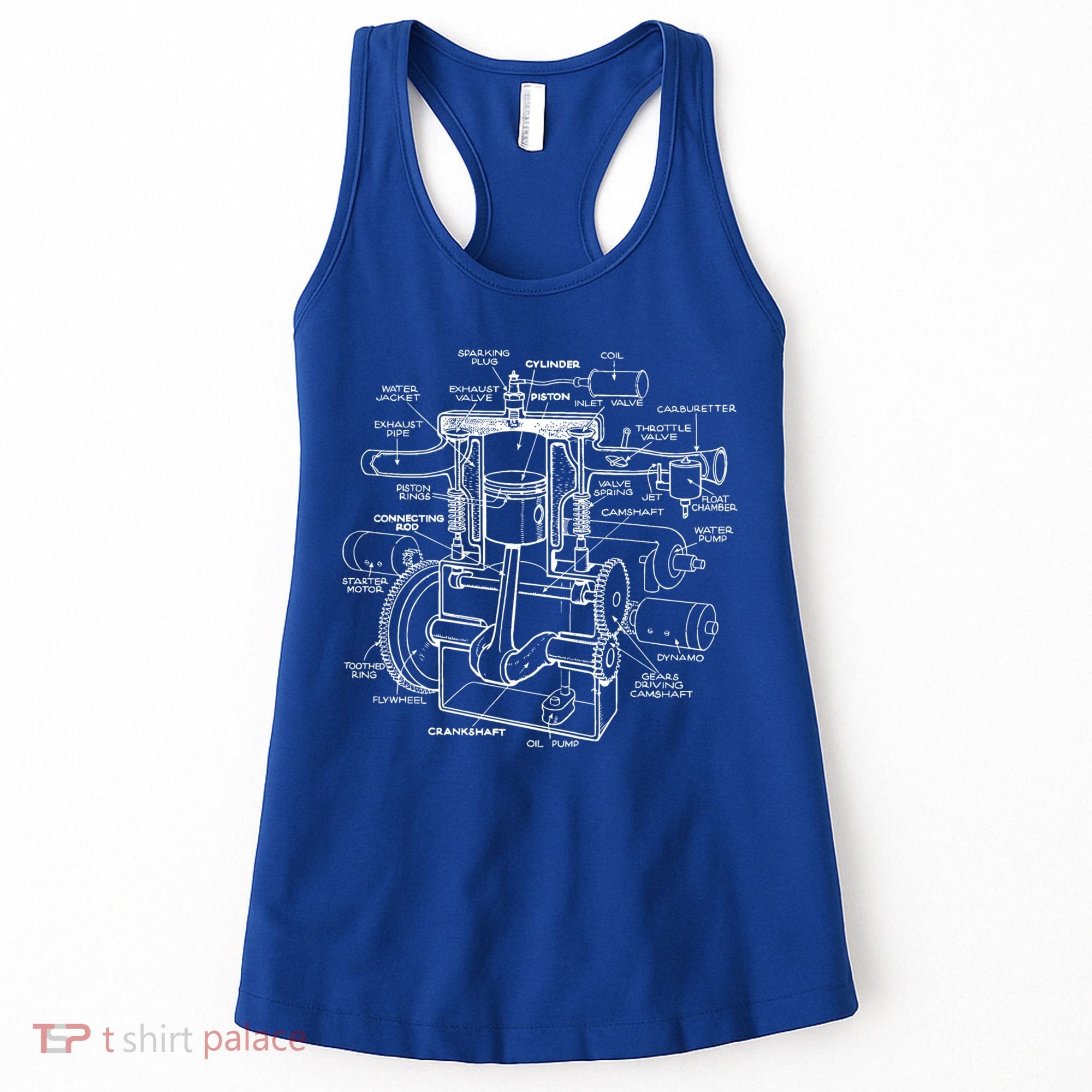 Mechanics Car Engine Pieces Cars Lovers Muscle Cars Gift Women's Tank Top