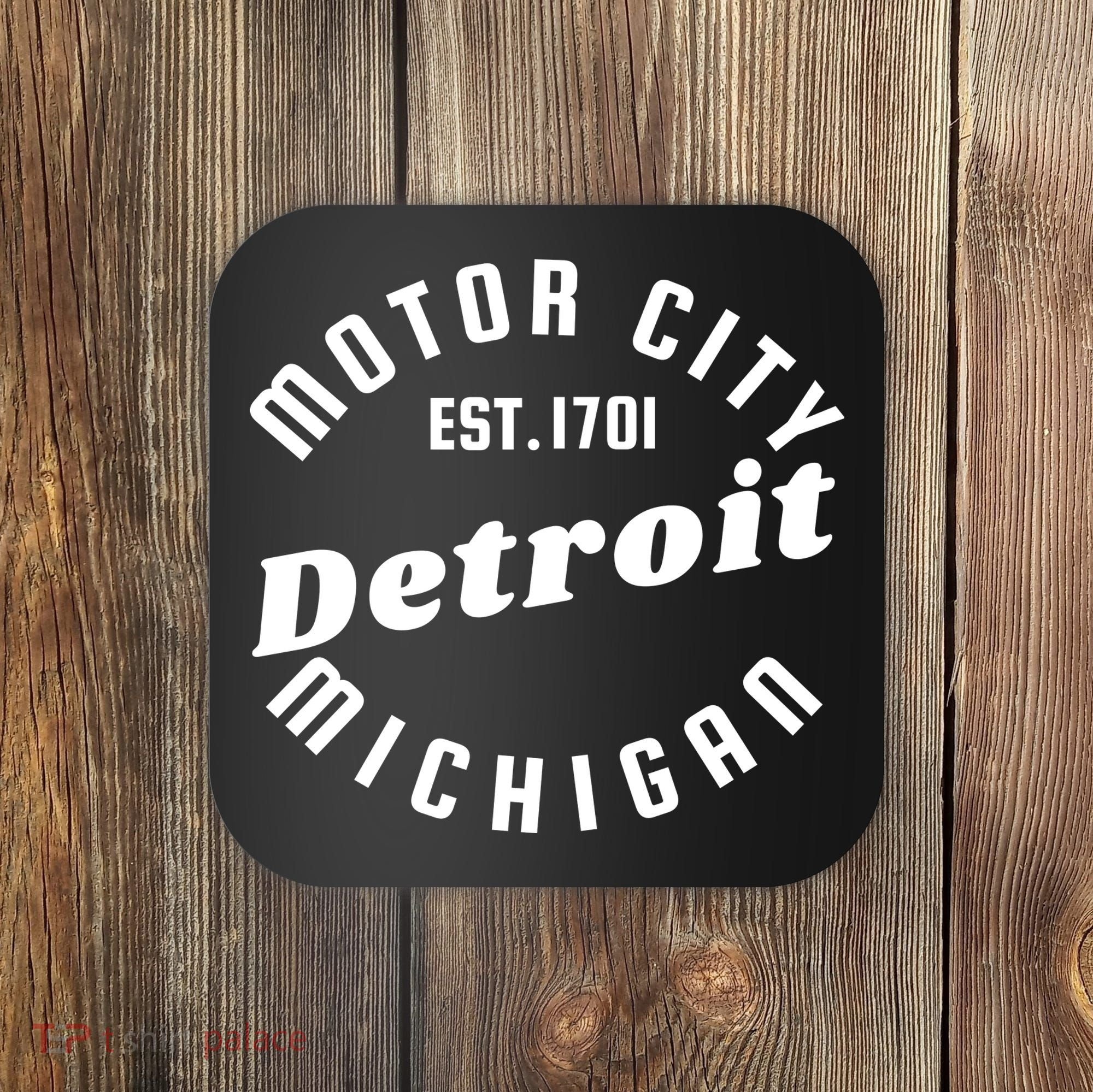 Motor City Est 1701 Detroit Michigan Coaster