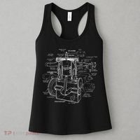 Mechanics Car Engine Pieces Cars Lovers Muscle Cars Women's Tank Top thumb 3