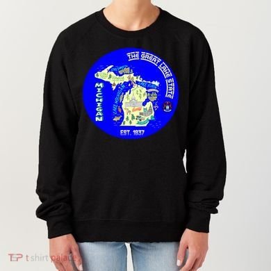 Michigan Circle Emblem The Great Lake State Women's Sweatshirt
