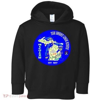 Michigan Circle Emblem The Great Lake State Toddler Hoodie
