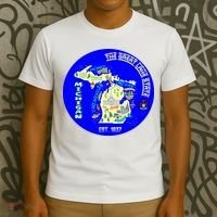 Michigan Circle Emblem The Great Lake State T-Shirt thumb 3