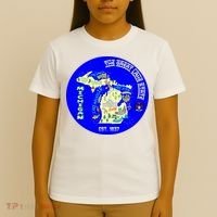 Michigan Circle Emblem The Great Lake State T-Shirt thumb 4