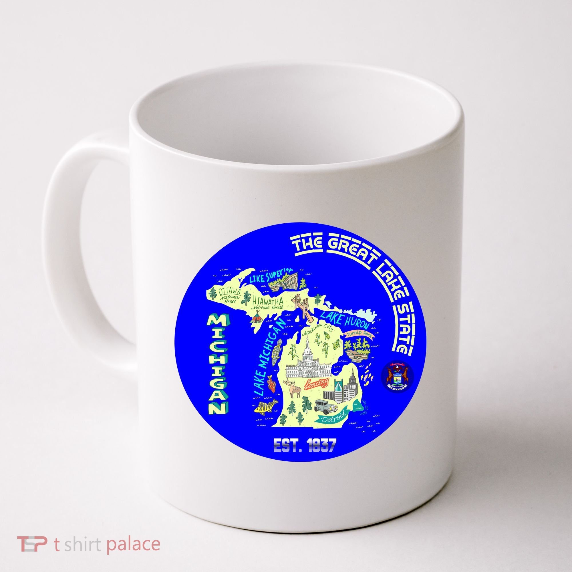 Michigan Circle Emblem The Great Lake State Coffee Mug