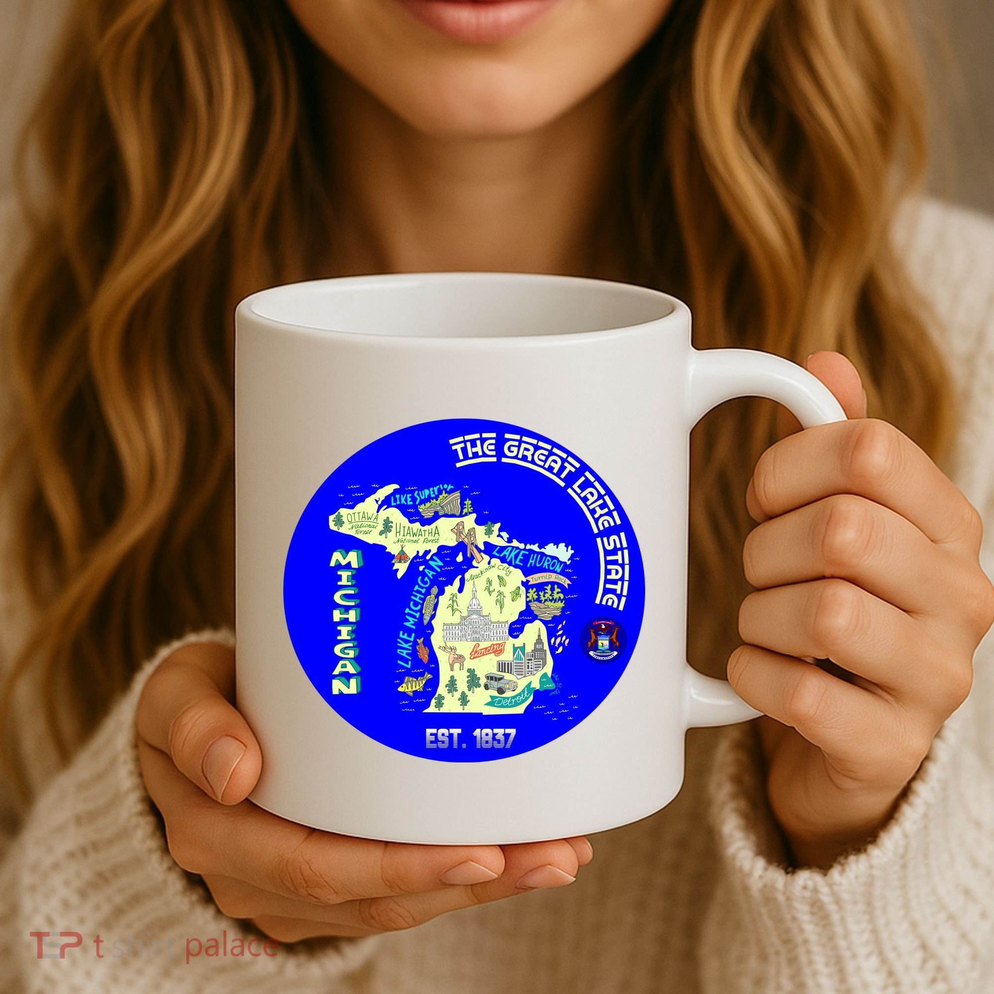 Michigan Circle Emblem The Great Lake State Coffee Mug