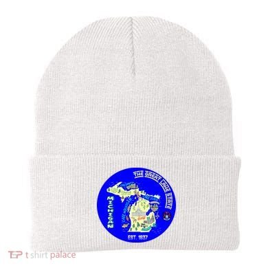 Michigan Circle Emblem The Great Lake State Beanie