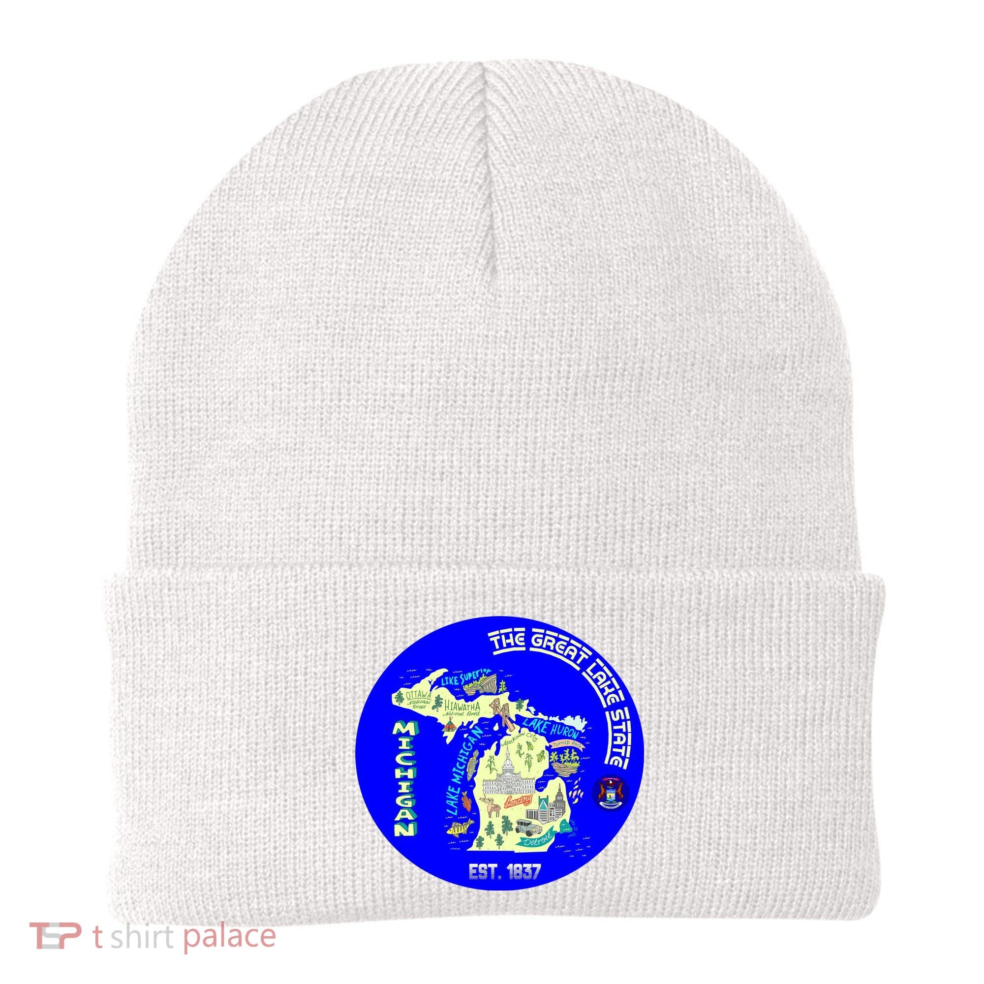 Michigan Circle Emblem The Great Lake State Beanie