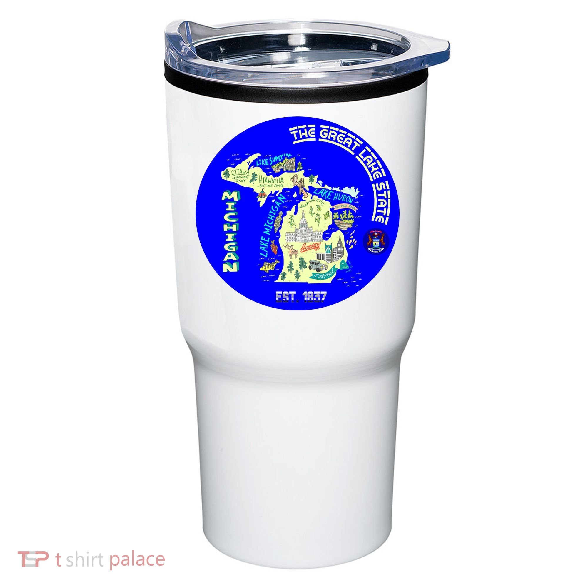 Michigan Circle Emblem The Great Lake State Tumbler
