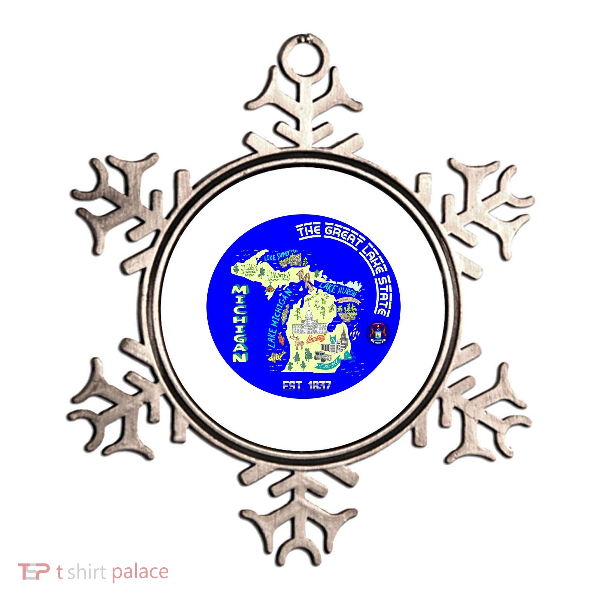 Michigan Circle Emblem The Great Lake State Ornament