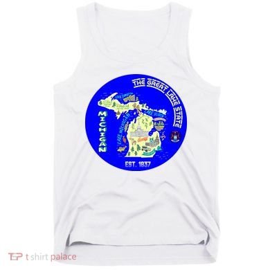 Michigan Circle Emblem The Great Lake State Tank Top