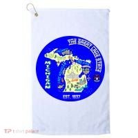 Michigan Circle Emblem The Great Lake State Golf Towel thumb 0
