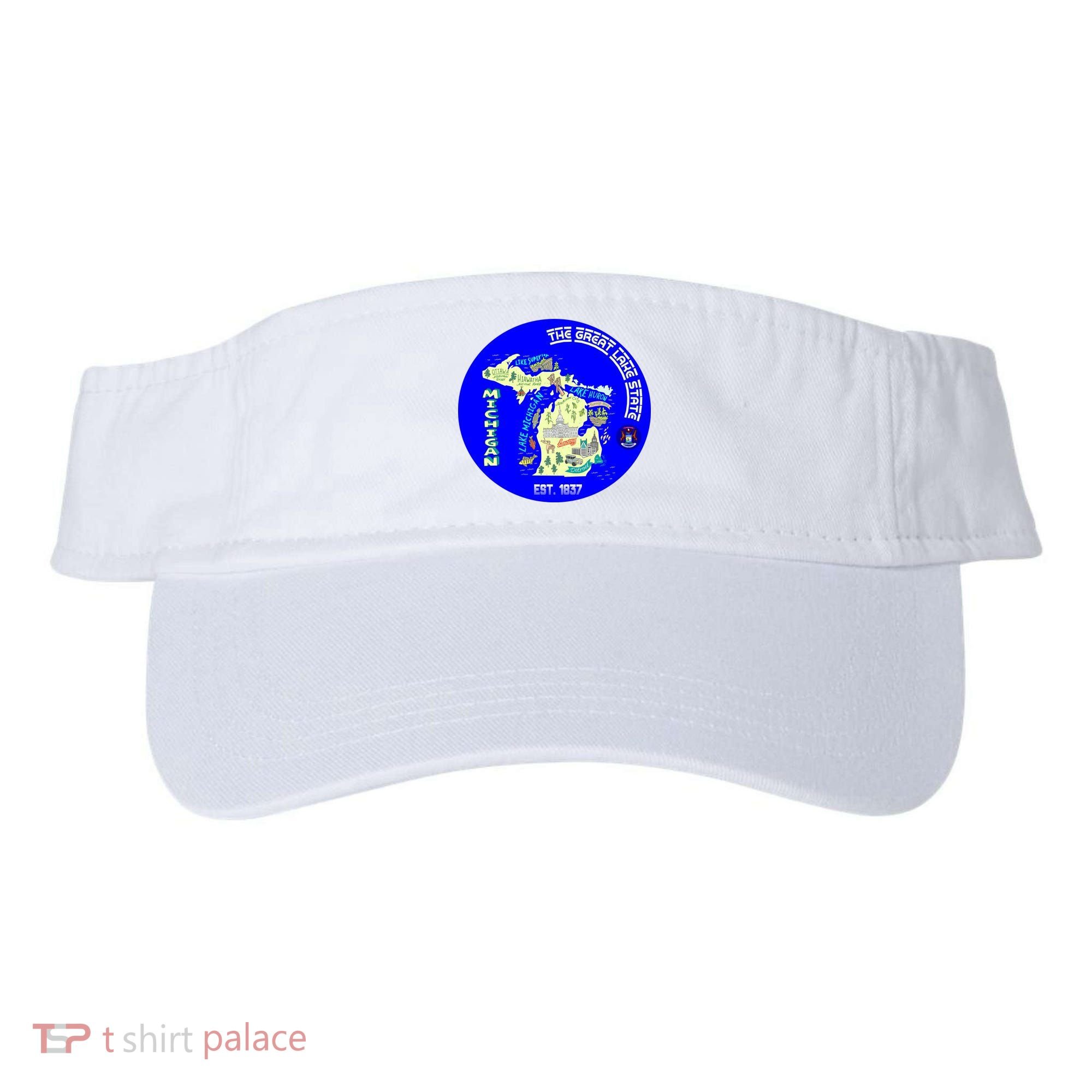 Michigan Circle Emblem The Great Lake State Visor