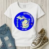 Michigan Circle Emblem The Great Lake State Women's T-Shirt thumb 3