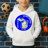 Michigan Circle Emblem The Great Lake State Kids Hoodie thumb 2