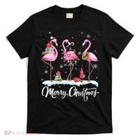 Merry Christmas Flamingo T-Shirt thumb 0