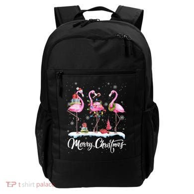 Merry Christmas Flamingo Backpack