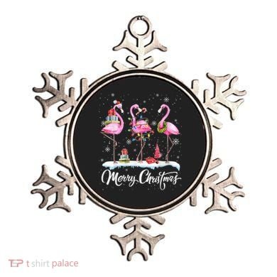 Merry Christmas Flamingo Ornament