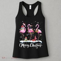 Merry Christmas Flamingo Women's Tank Top thumb 3