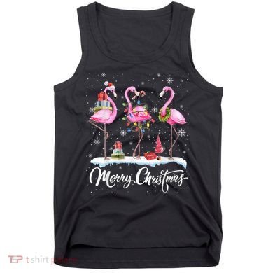 Merry Christmas Flamingo Tank Top