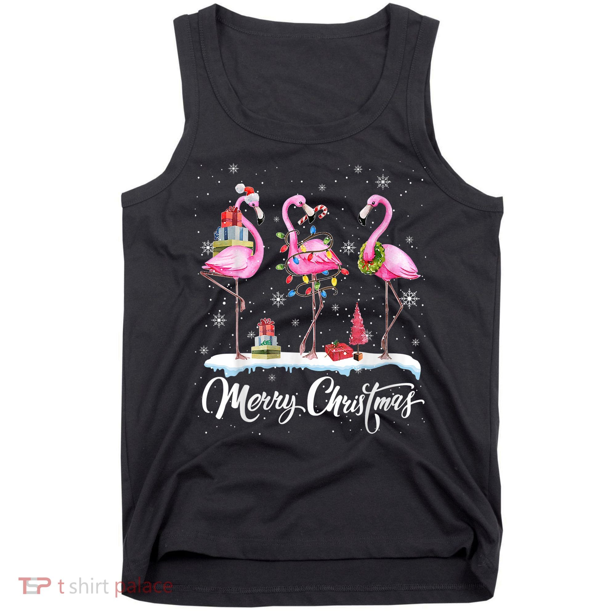 Merry Christmas Flamingo Tank Top