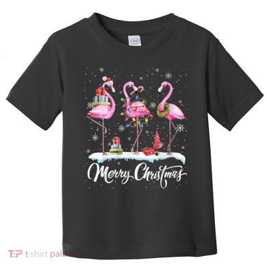 Merry Christmas Flamingo Toddler T-Shirt