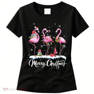 Merry Christmas Flamingo Women's T-Shirt