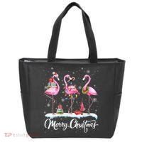Merry Christmas Flamingo Tote Bag thumb 0