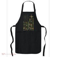 Military Camo Faith Over Fear Inspirational Christian Apron thumb 0