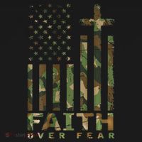 Military Camo Faith Over Fear Inspirational Christian Mousepad thumb 1