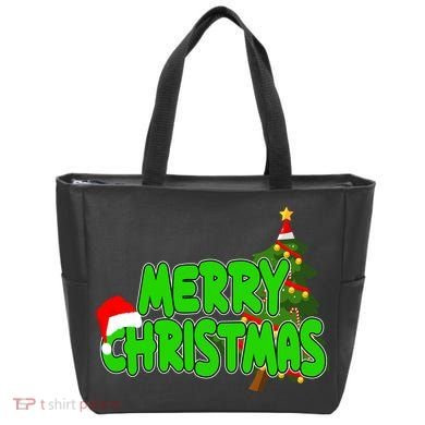 Merry Christmas Festive Holiday Tote Bag